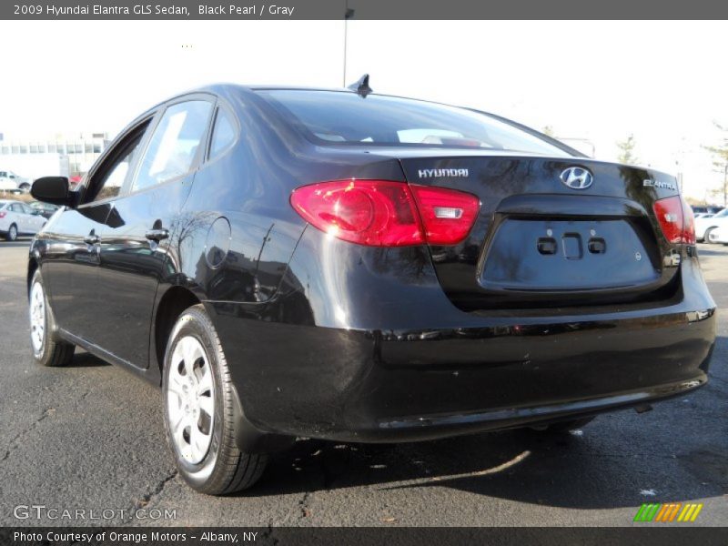 Black Pearl / Gray 2009 Hyundai Elantra GLS Sedan
