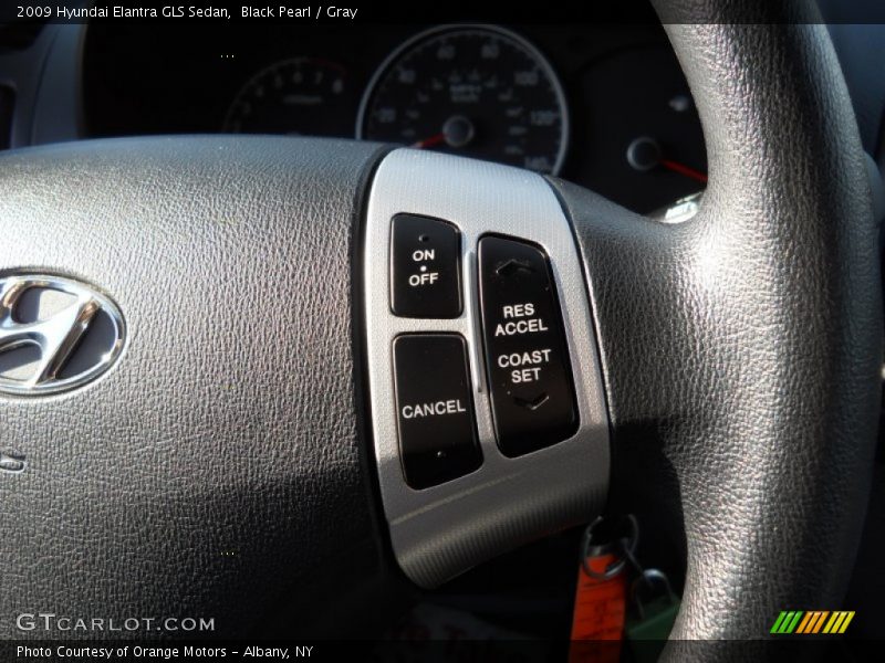 Black Pearl / Gray 2009 Hyundai Elantra GLS Sedan