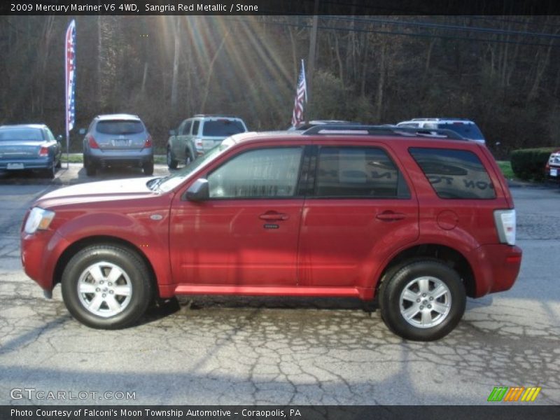 Sangria Red Metallic / Stone 2009 Mercury Mariner V6 4WD