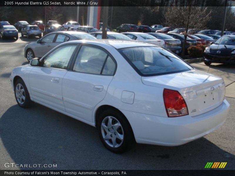 Nordic White / Gray 2005 Hyundai Elantra GLS Sedan