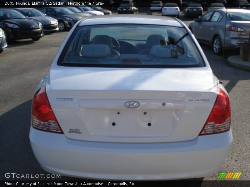 Nordic White / Gray 2005 Hyundai Elantra GLS Sedan