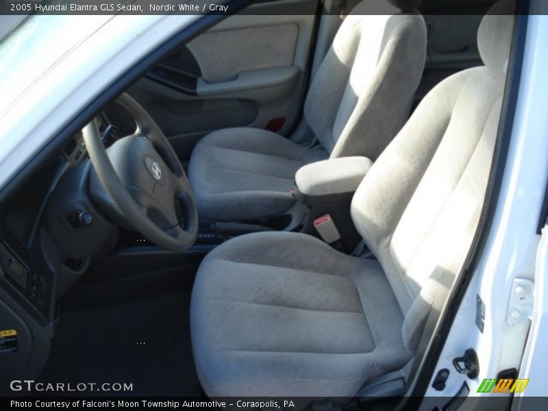 Nordic White / Gray 2005 Hyundai Elantra GLS Sedan