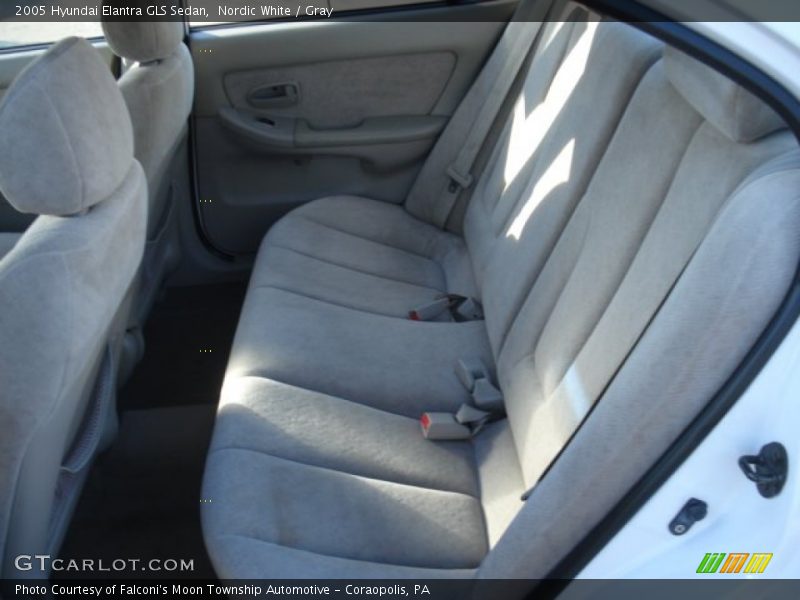 Nordic White / Gray 2005 Hyundai Elantra GLS Sedan