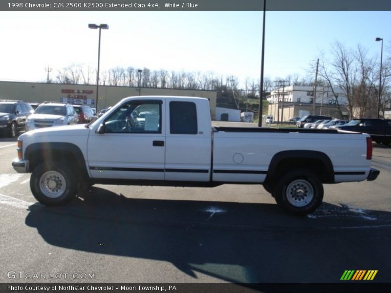 White / Blue 1998 Chevrolet C/K 2500 K2500 Extended Cab 4x4
