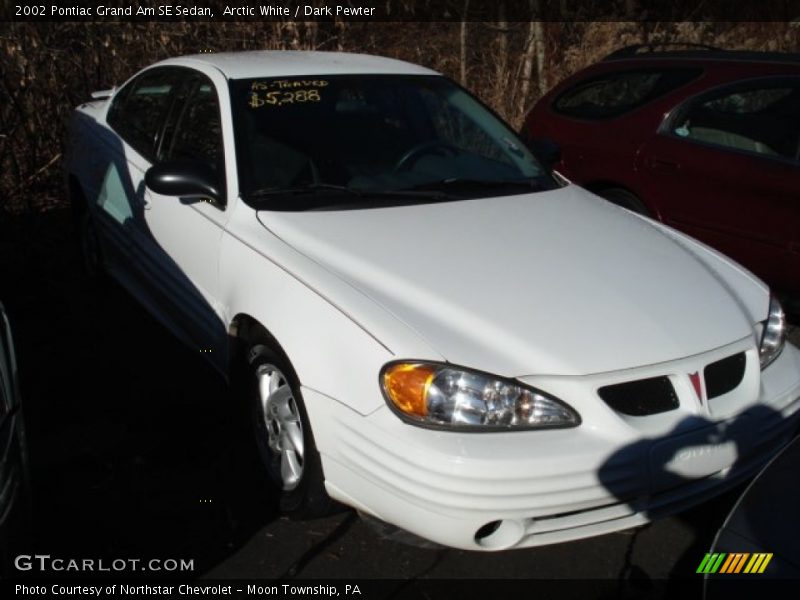 Arctic White / Dark Pewter 2002 Pontiac Grand Am SE Sedan