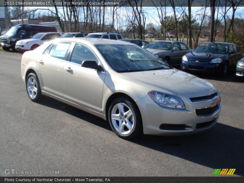 Gold Mist Metallic / Cocoa/Cashmere 2012 Chevrolet Malibu LT