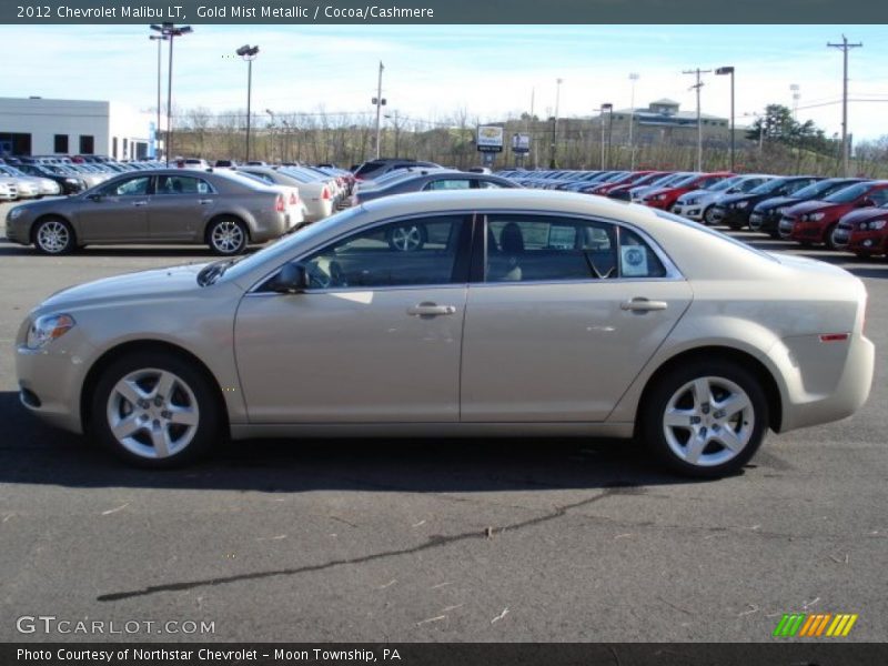 Gold Mist Metallic / Cocoa/Cashmere 2012 Chevrolet Malibu LT