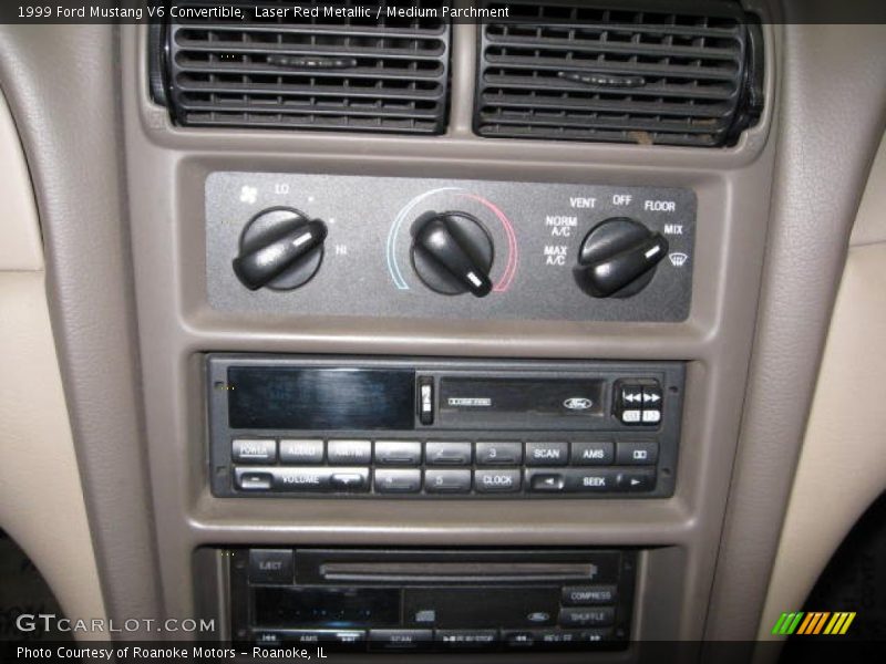 Laser Red Metallic / Medium Parchment 1999 Ford Mustang V6 Convertible