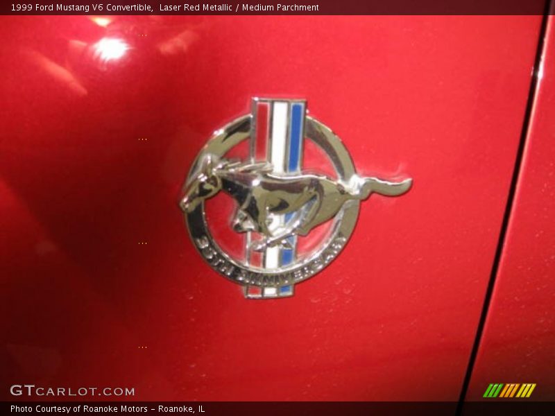 Laser Red Metallic / Medium Parchment 1999 Ford Mustang V6 Convertible