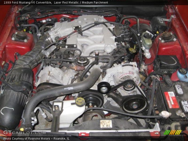  1999 Mustang V6 Convertible Engine - 3.8 Liter OHV 12-Valve V6