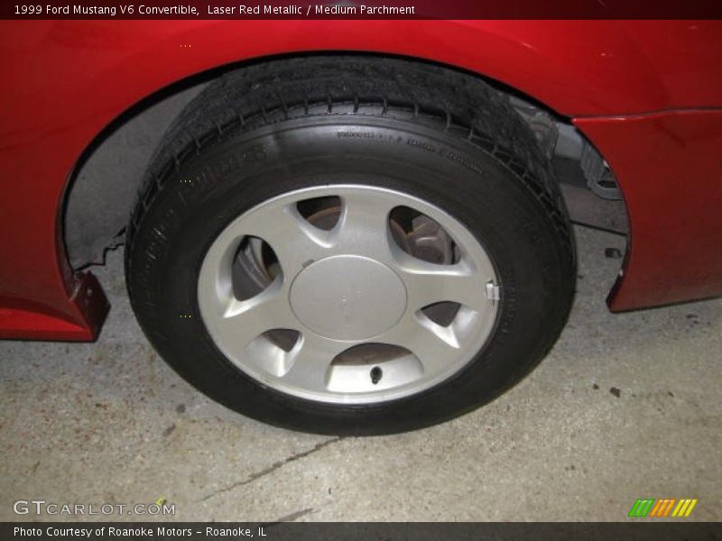 Laser Red Metallic / Medium Parchment 1999 Ford Mustang V6 Convertible
