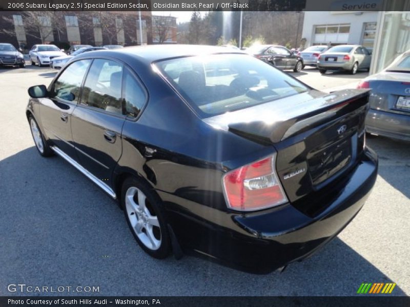 Obsidian Black Pearl / Off-Black 2006 Subaru Legacy 2.5i Special Edition Sedan