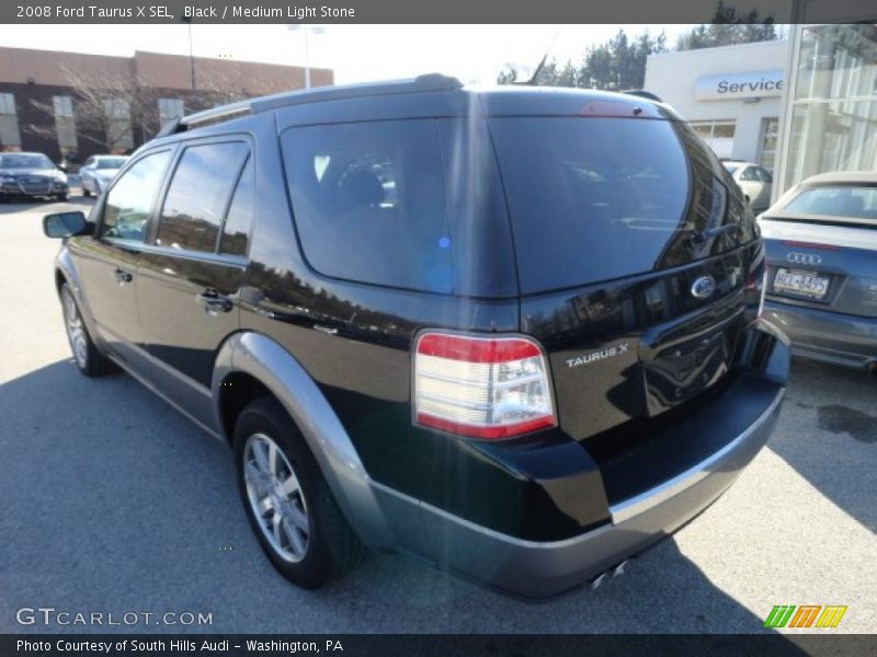 Black / Medium Light Stone 2008 Ford Taurus X SEL