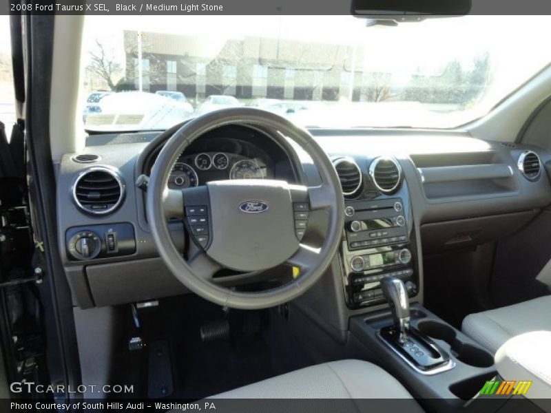 Black / Medium Light Stone 2008 Ford Taurus X SEL