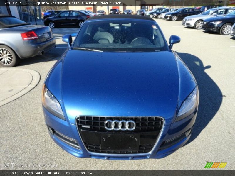 Ocean Blue Pearl Effect / Black 2008 Audi TT 3.2 quattro Roadster