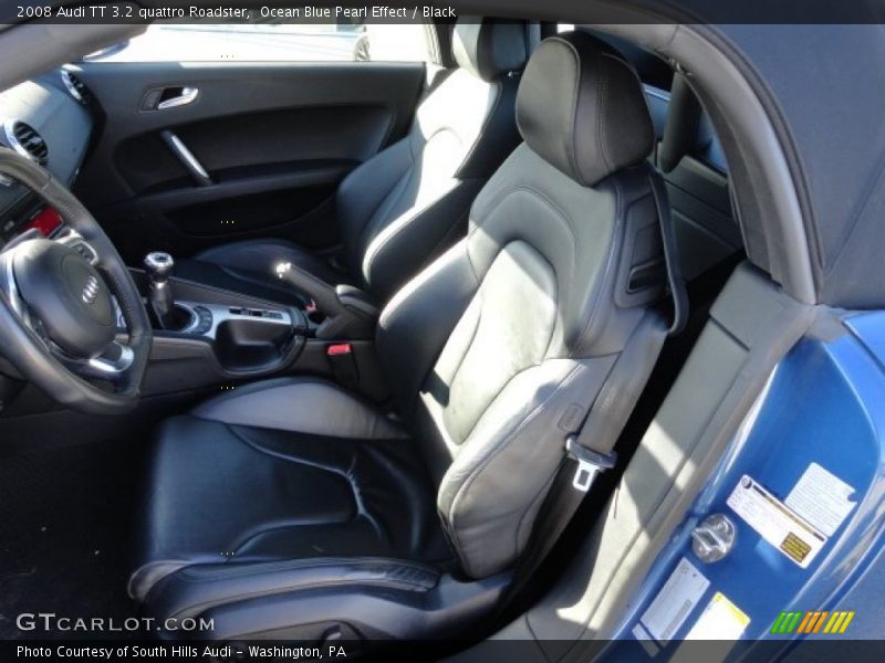 Ocean Blue Pearl Effect / Black 2008 Audi TT 3.2 quattro Roadster