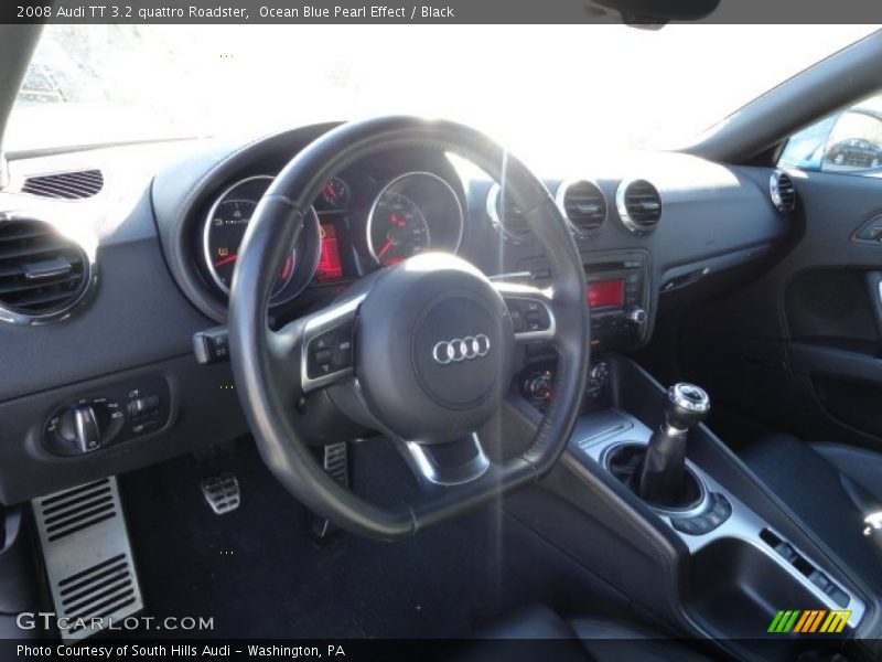 Ocean Blue Pearl Effect / Black 2008 Audi TT 3.2 quattro Roadster
