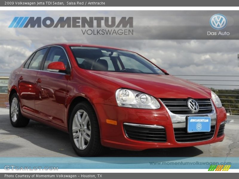 Salsa Red / Anthracite 2009 Volkswagen Jetta TDI Sedan