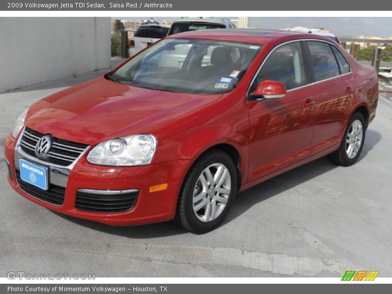 Salsa Red / Anthracite 2009 Volkswagen Jetta TDI Sedan