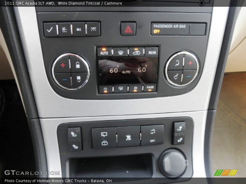 White Diamond Tintcoat / Cashmere 2011 GMC Acadia SLT AWD