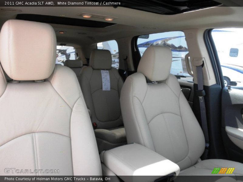 White Diamond Tintcoat / Cashmere 2011 GMC Acadia SLT AWD