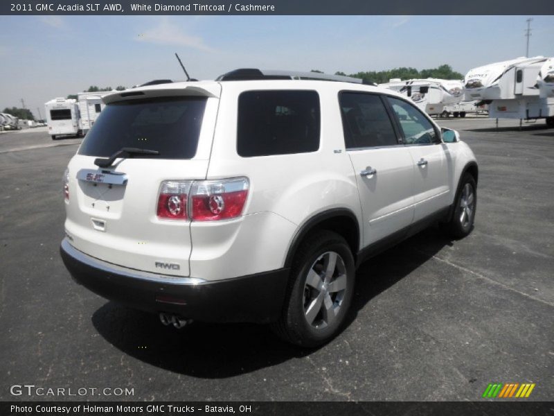White Diamond Tintcoat / Cashmere 2011 GMC Acadia SLT AWD