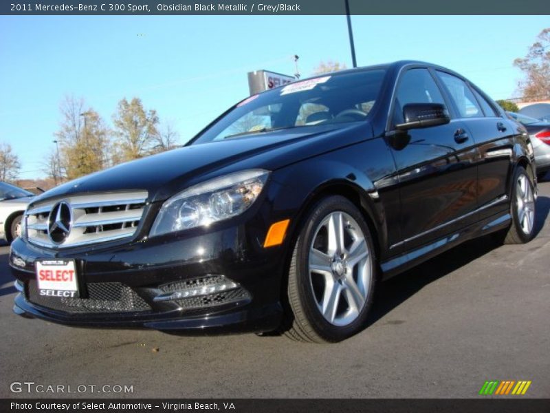 Obsidian Black Metallic / Grey/Black 2011 Mercedes-Benz C 300 Sport