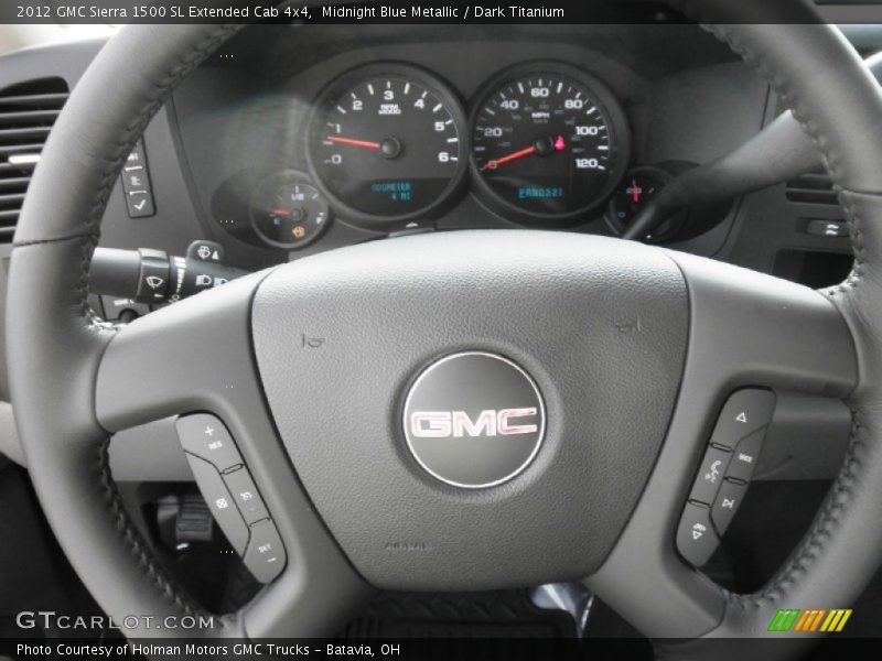 Midnight Blue Metallic / Dark Titanium 2012 GMC Sierra 1500 SL Extended Cab 4x4