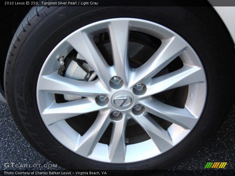 Tungsten Silver Pearl / Light Gray 2010 Lexus ES 350