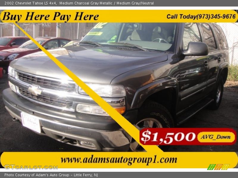 Medium Charcoal Gray Metallic / Medium Gray/Neutral 2002 Chevrolet Tahoe LS 4x4