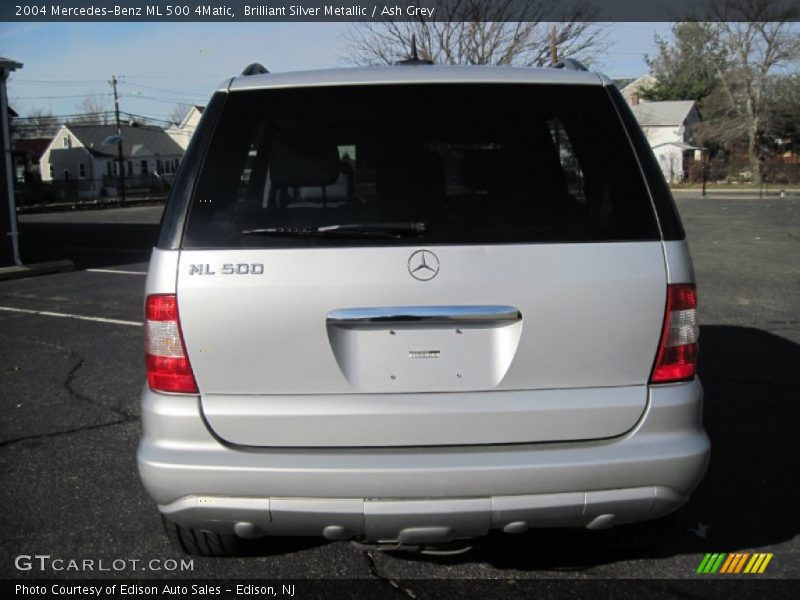 Brilliant Silver Metallic / Ash Grey 2004 Mercedes-Benz ML 500 4Matic