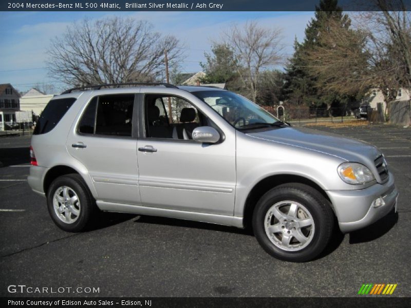 Brilliant Silver Metallic / Ash Grey 2004 Mercedes-Benz ML 500 4Matic