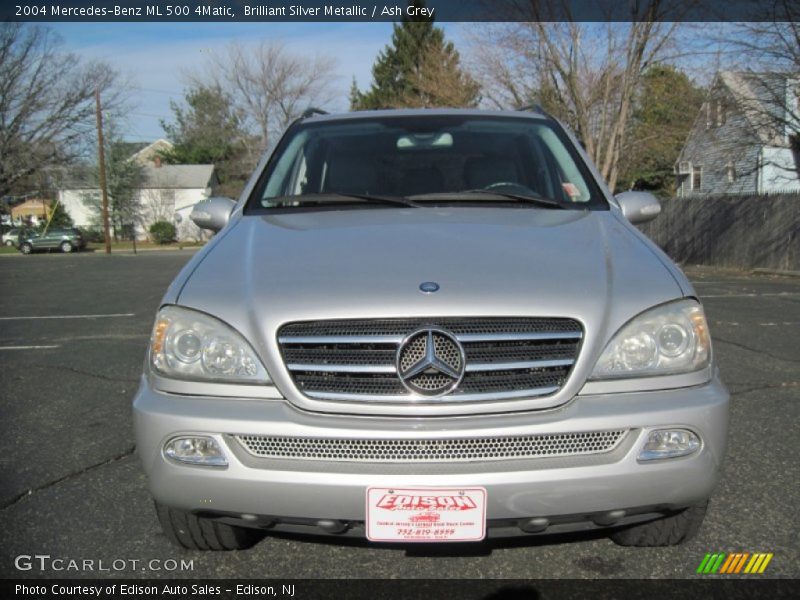 Brilliant Silver Metallic / Ash Grey 2004 Mercedes-Benz ML 500 4Matic