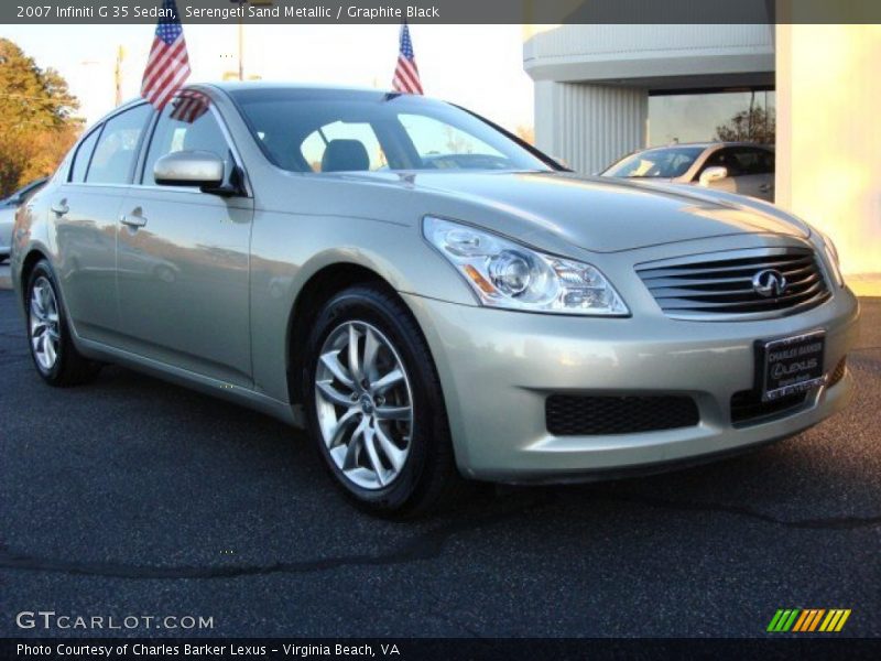 Serengeti Sand Metallic / Graphite Black 2007 Infiniti G 35 Sedan