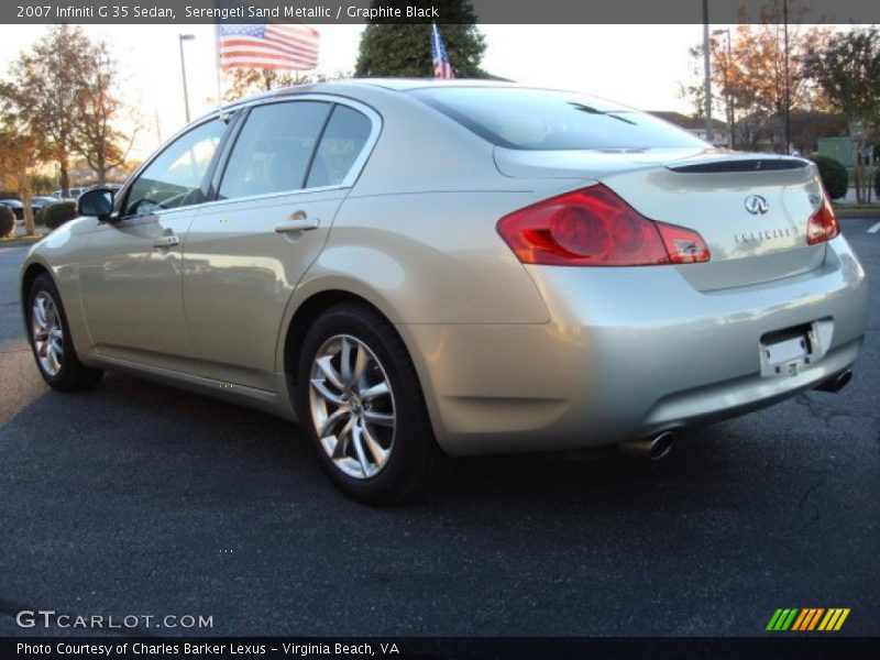 Serengeti Sand Metallic / Graphite Black 2007 Infiniti G 35 Sedan
