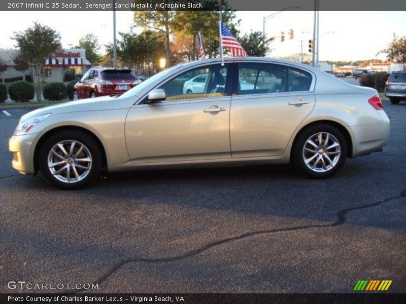 Serengeti Sand Metallic / Graphite Black 2007 Infiniti G 35 Sedan