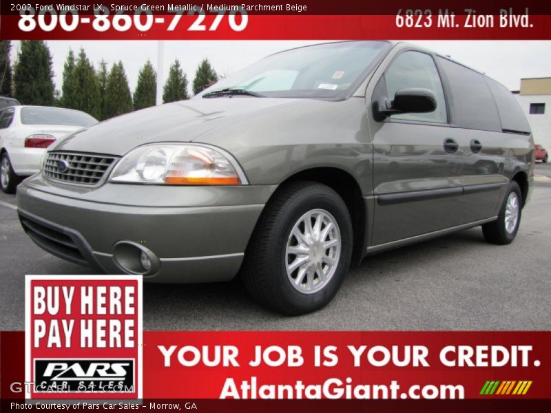 Spruce Green Metallic / Medium Parchment Beige 2002 Ford Windstar LX