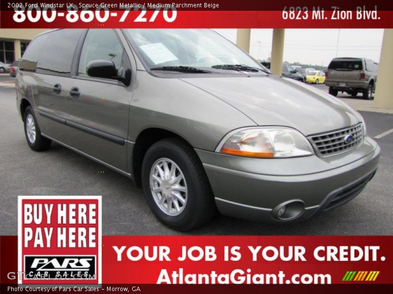 Spruce Green Metallic / Medium Parchment Beige 2002 Ford Windstar LX