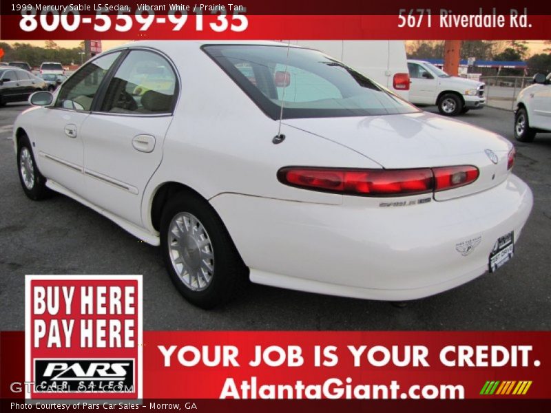 Vibrant White / Prairie Tan 1999 Mercury Sable LS Sedan