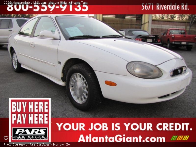Vibrant White / Prairie Tan 1999 Mercury Sable LS Sedan