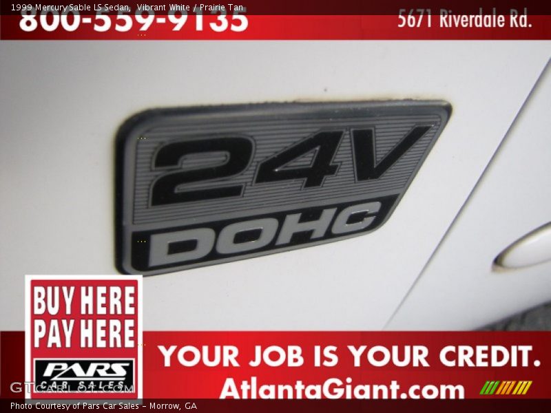 Vibrant White / Prairie Tan 1999 Mercury Sable LS Sedan