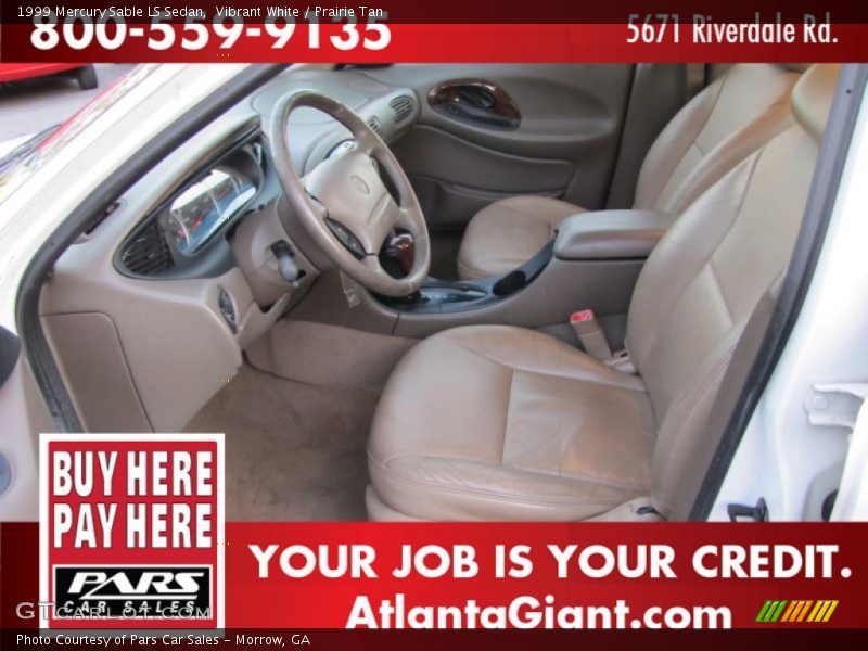 Vibrant White / Prairie Tan 1999 Mercury Sable LS Sedan