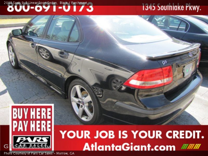 Black / Parchment 2003 Saab 9-3 Linear Sport Sedan