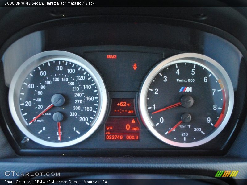 Jerez Black Metallic / Black 2008 BMW M3 Sedan