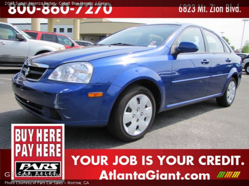 Cobalt Blue Metallic / Grey 2007 Suzuki Forenza Sedan