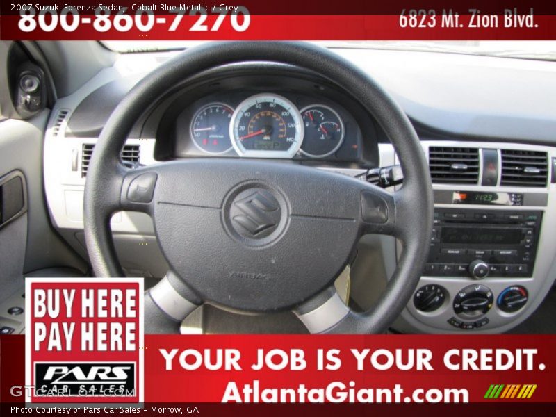 Cobalt Blue Metallic / Grey 2007 Suzuki Forenza Sedan