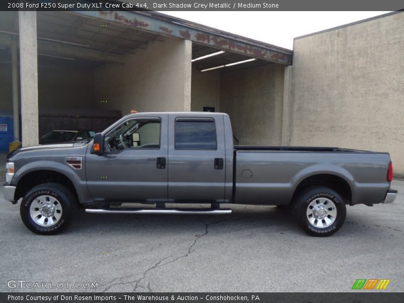 Dark Shadow Grey Metallic / Medium Stone 2008 Ford F250 Super Duty XLT Crew Cab 4x4