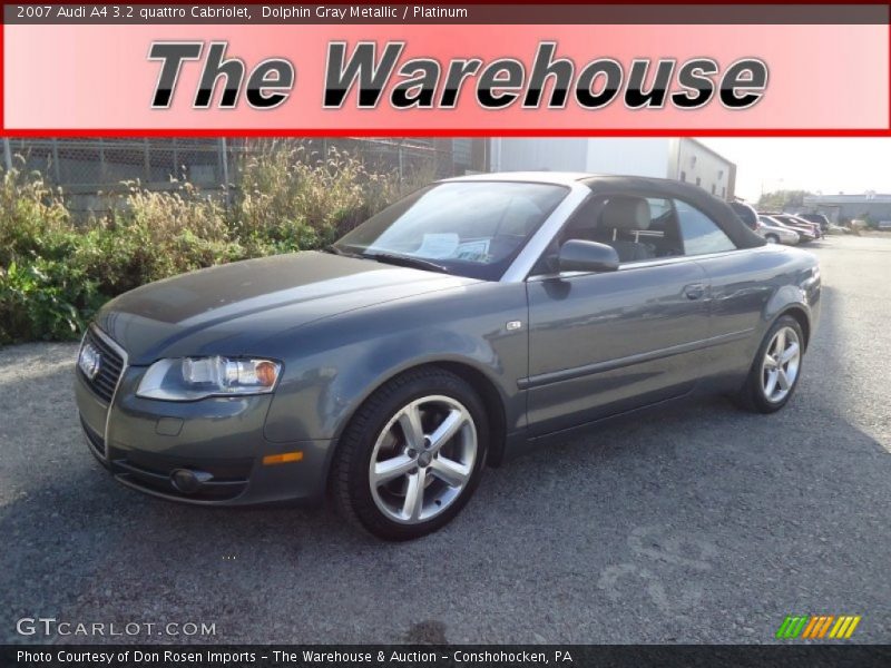 Dolphin Gray Metallic / Platinum 2007 Audi A4 3.2 quattro Cabriolet
