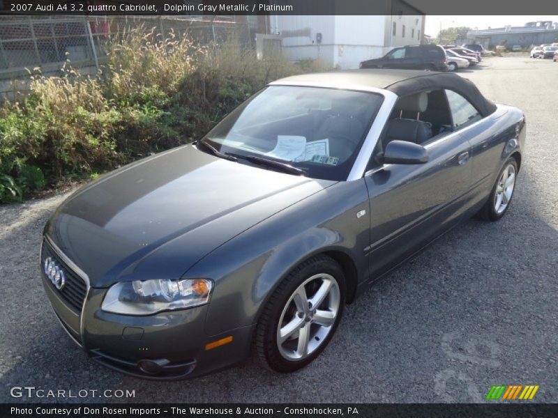 Dolphin Gray Metallic / Platinum 2007 Audi A4 3.2 quattro Cabriolet