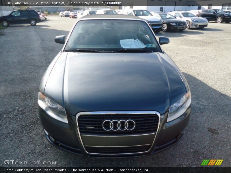 Dolphin Gray Metallic / Platinum 2007 Audi A4 3.2 quattro Cabriolet